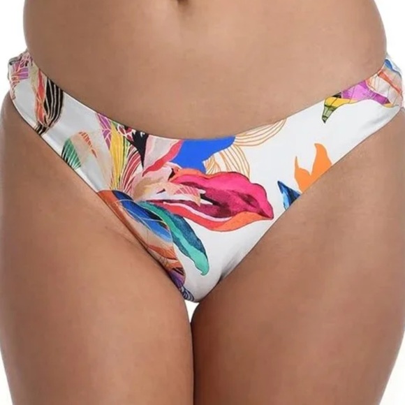 La Blanca Other - LA BLANCA Women's Paradise Ruched Hipster Bikini swim Bottom size 10 NWT
